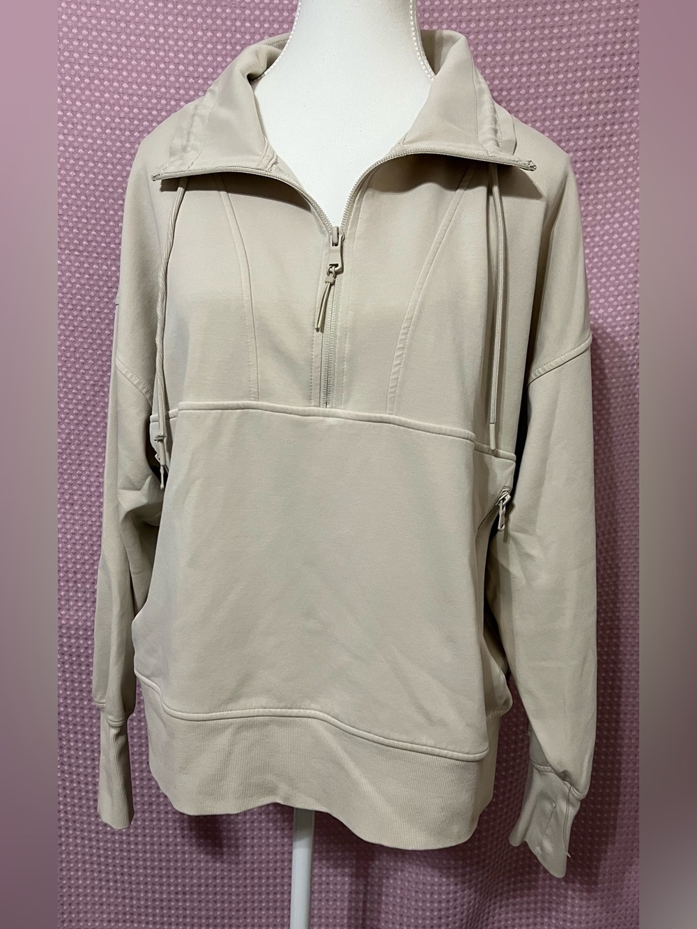 Old Navy Men's Zip-Up Pullover Sweater - Beige